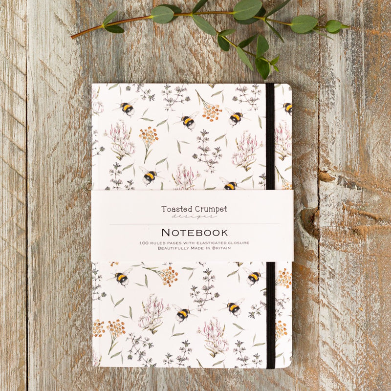 Bees & Honeysuckle A5 Notebook