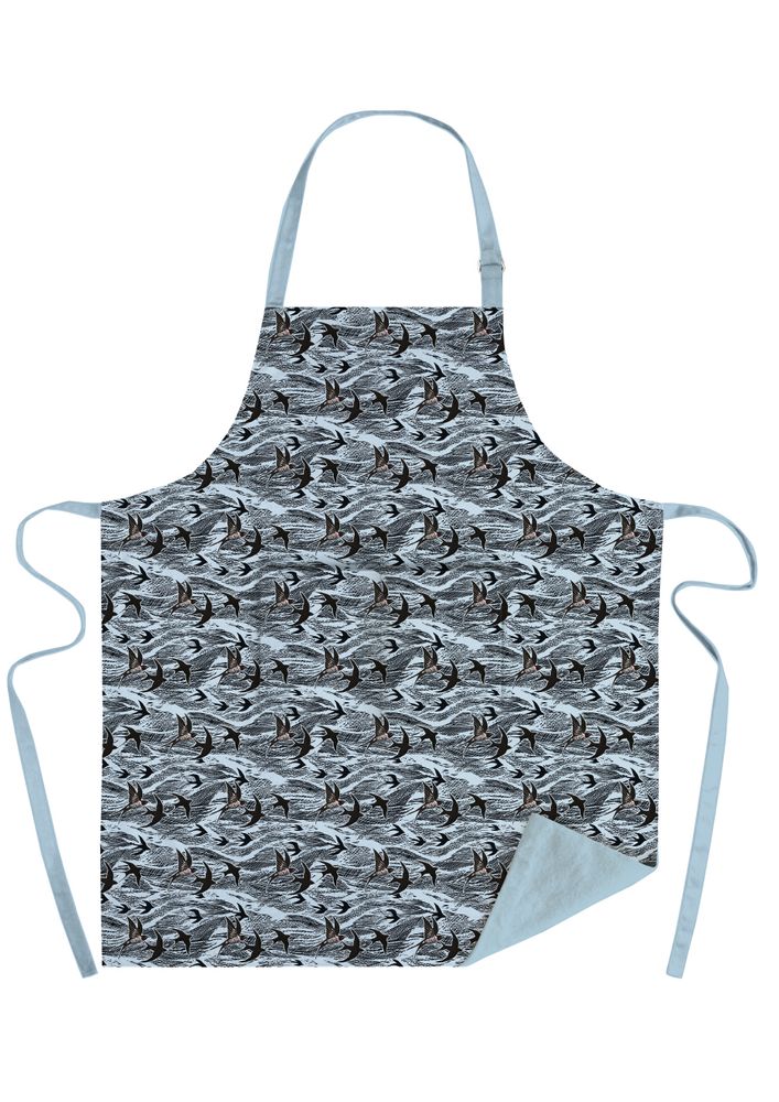 Angela Harding Swallows and Sea Organic Cotton Adjustable Apron - Bee's Emporium
