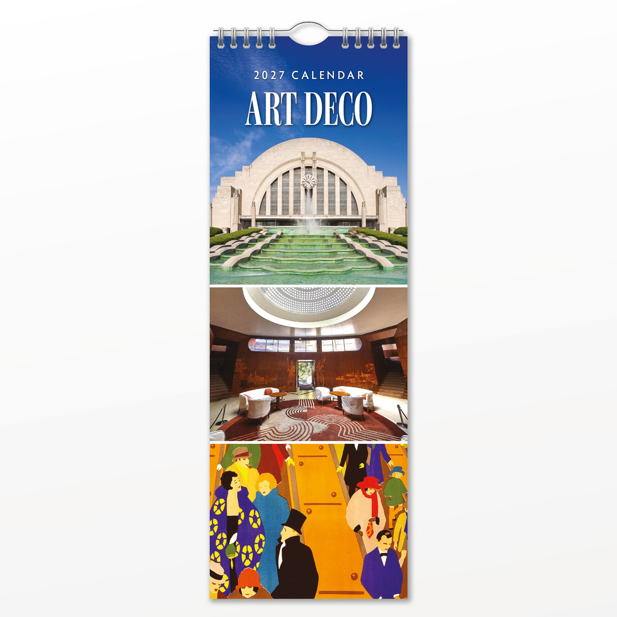 Art Deco 2027 Slim Wall Calendar