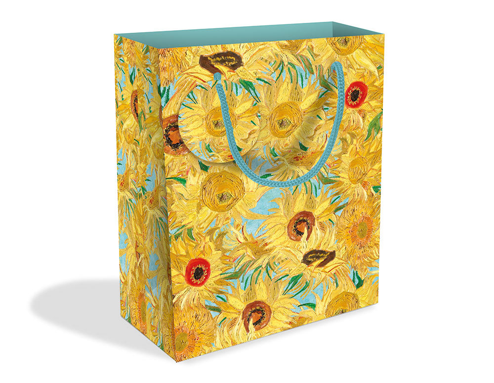 Vincent Van Gogh Vase with Twelve Sunflowers Medium Gift Bag with Tag - Bee's Emporium