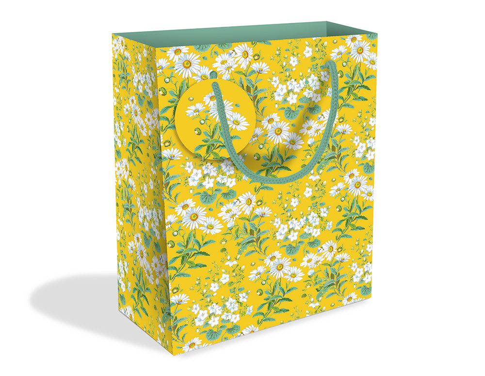 V&A Yellow Daisies Medium Gift Bag with Tag - Bee's Emporium