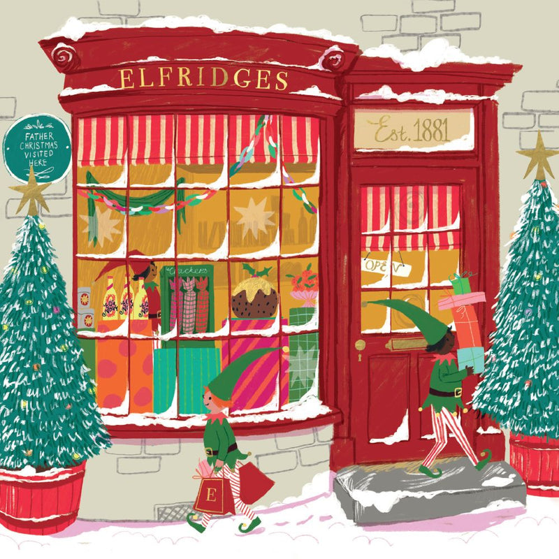 Elfridges by Sarah Long Pack of 8 Charity Christmas Cards