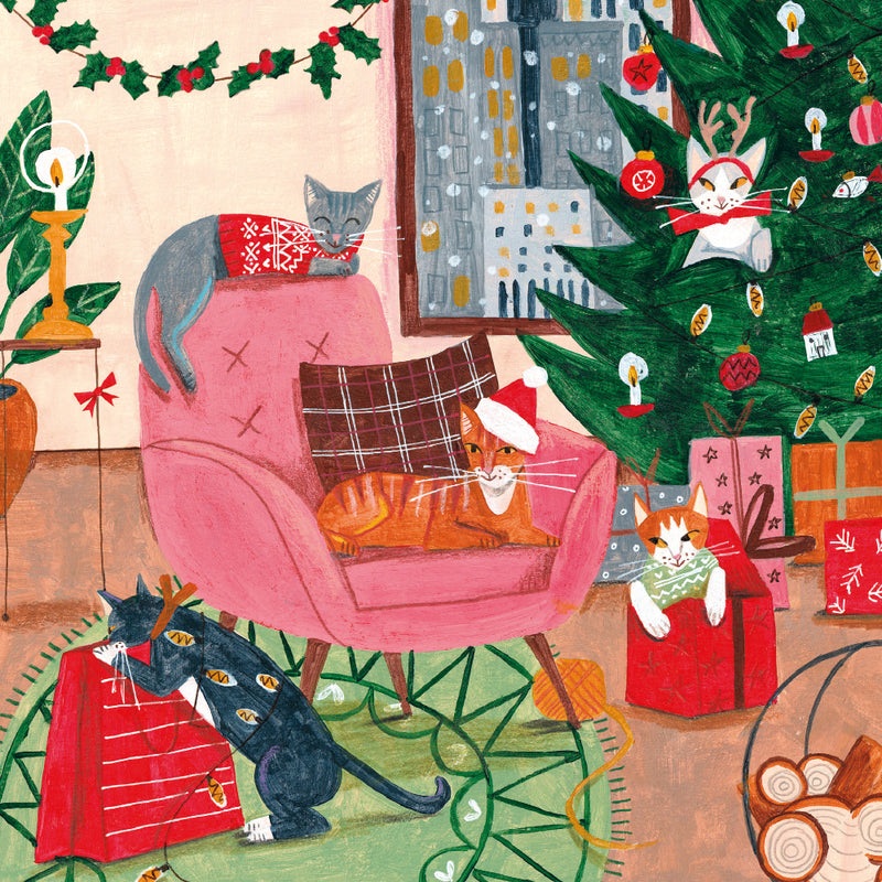 Christmas Cats by Caroline Bonne Muller Pack of 5 Charity Christmas Cards