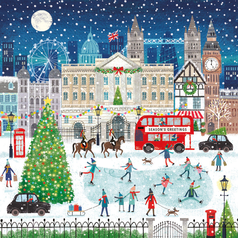 Christmas in London by Jo Cave Pack of 5 Charity Christmas Cards