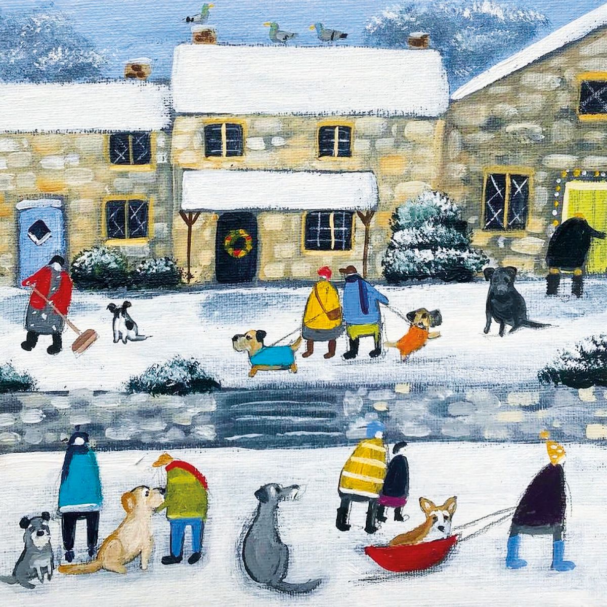 Hitching a Ride by Louise Rawlins Pack of 5 Charity Christmas Cards