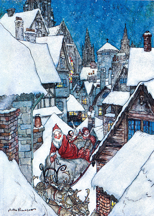 British Library Snowy Rooftops Box of 16 Christmas Cards