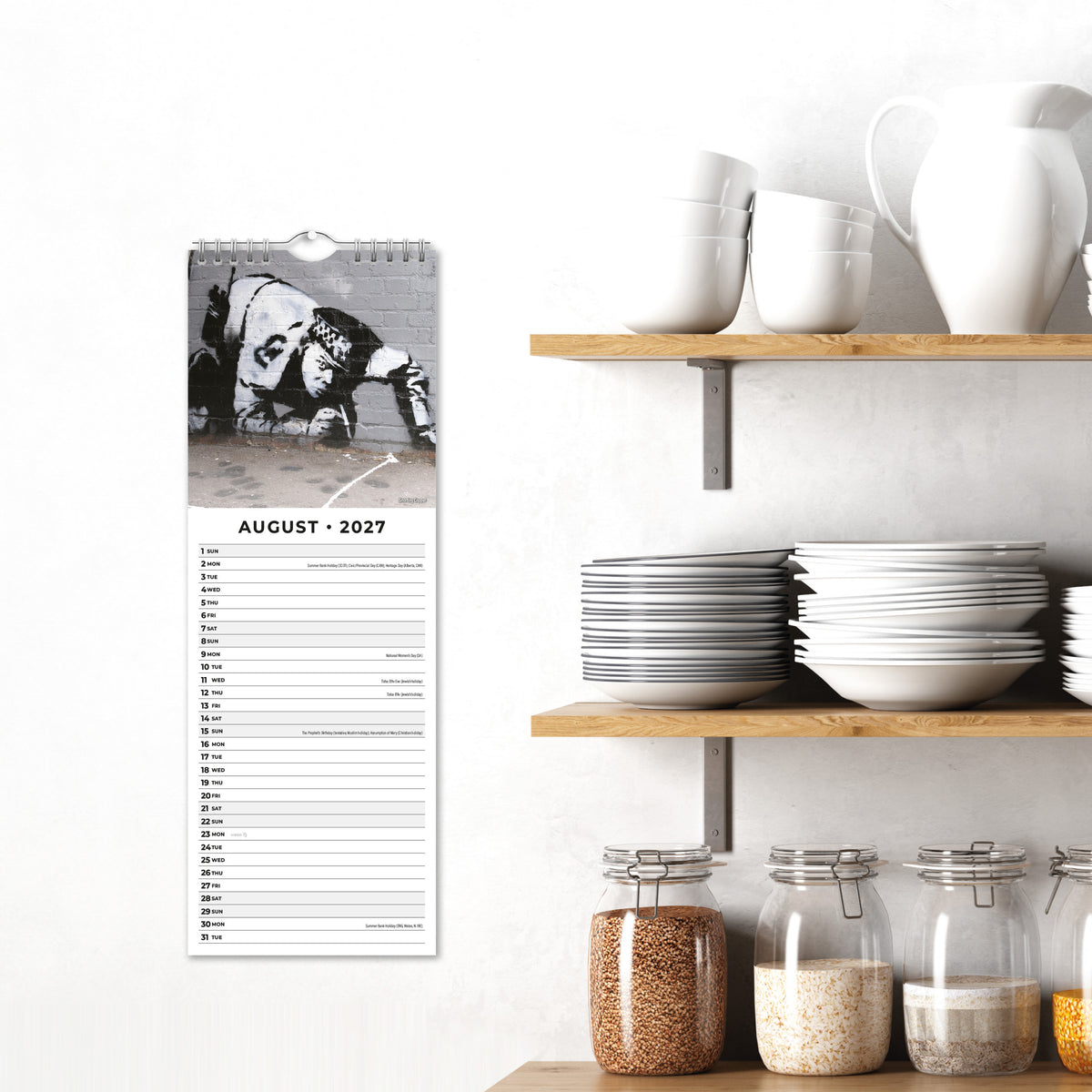 Banksy 2027 Slim Wall Calendar