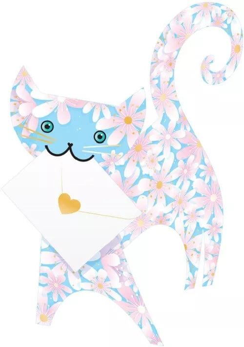 Blossom the Cat 3D Greeting Card with Envelope