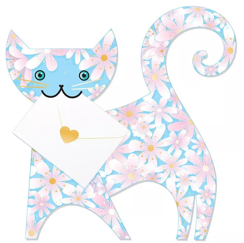 Blossom the Cat 3D Greeting Card with Envelope