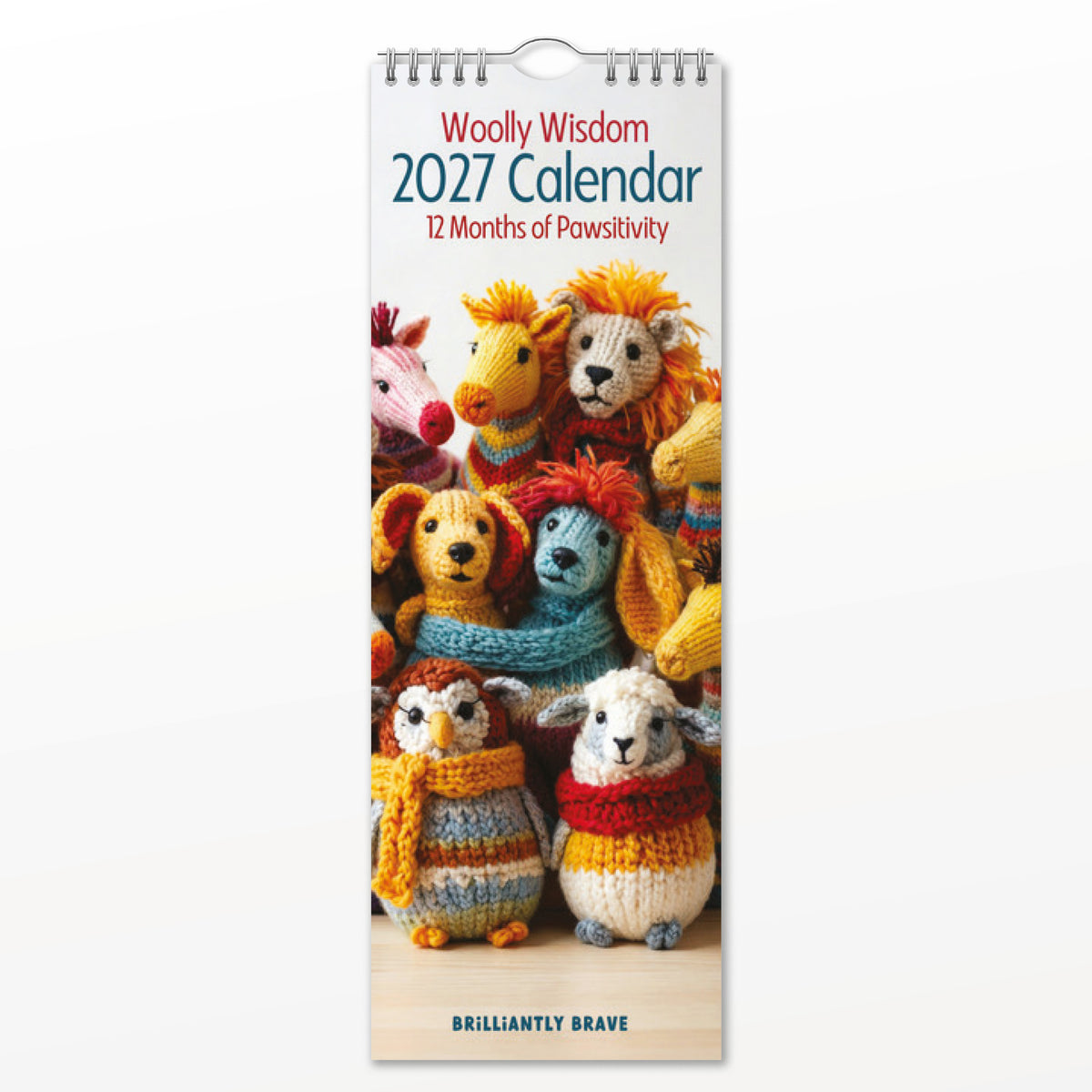 Woolly Wisdom - Brilliantly Brave 2027 Slim Wall Calendar