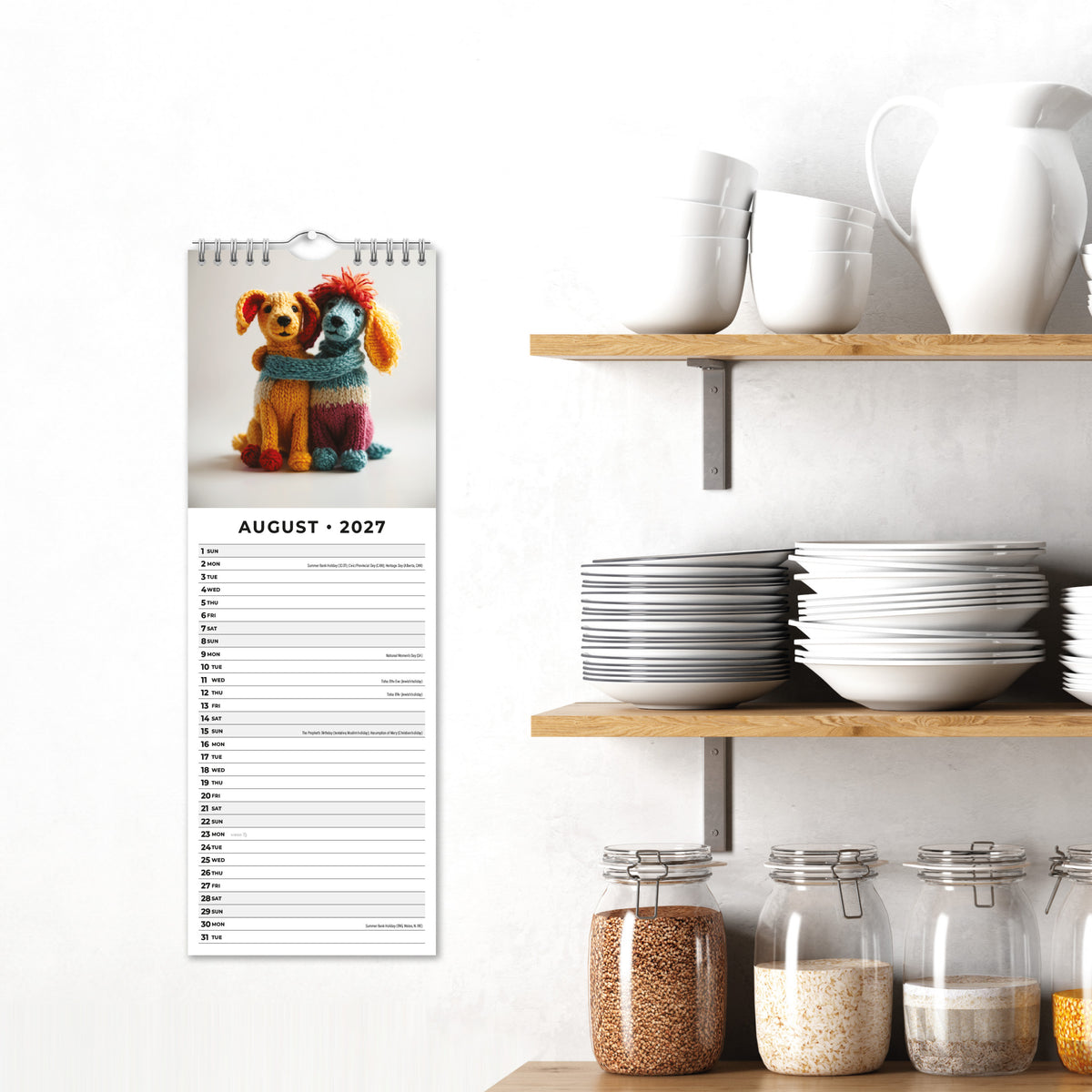 Woolly Wisdom - Brilliantly Brave 2027 Slim Wall Calendar