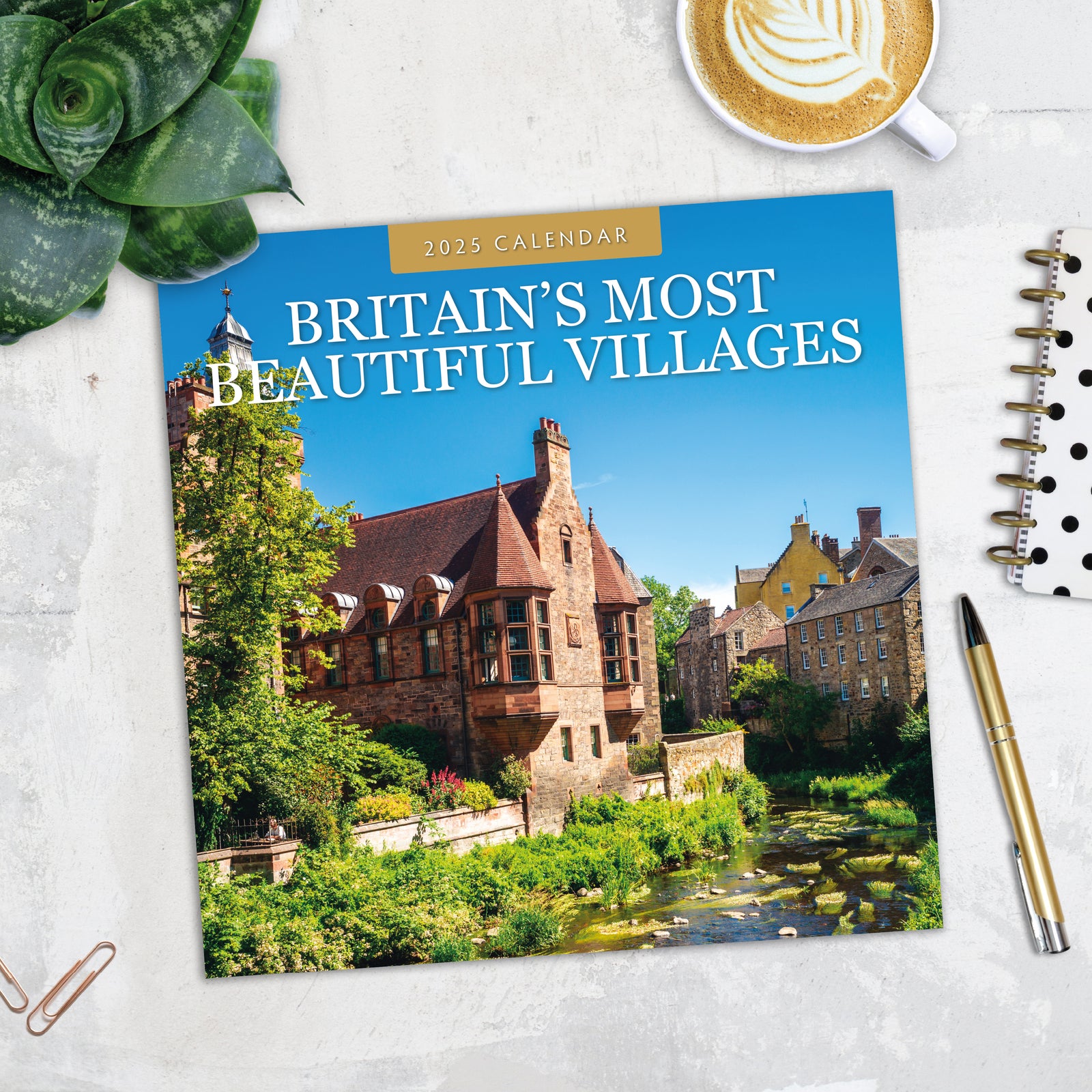 Britain's Most Beautiful Villages 2025 Square Wall Calendar