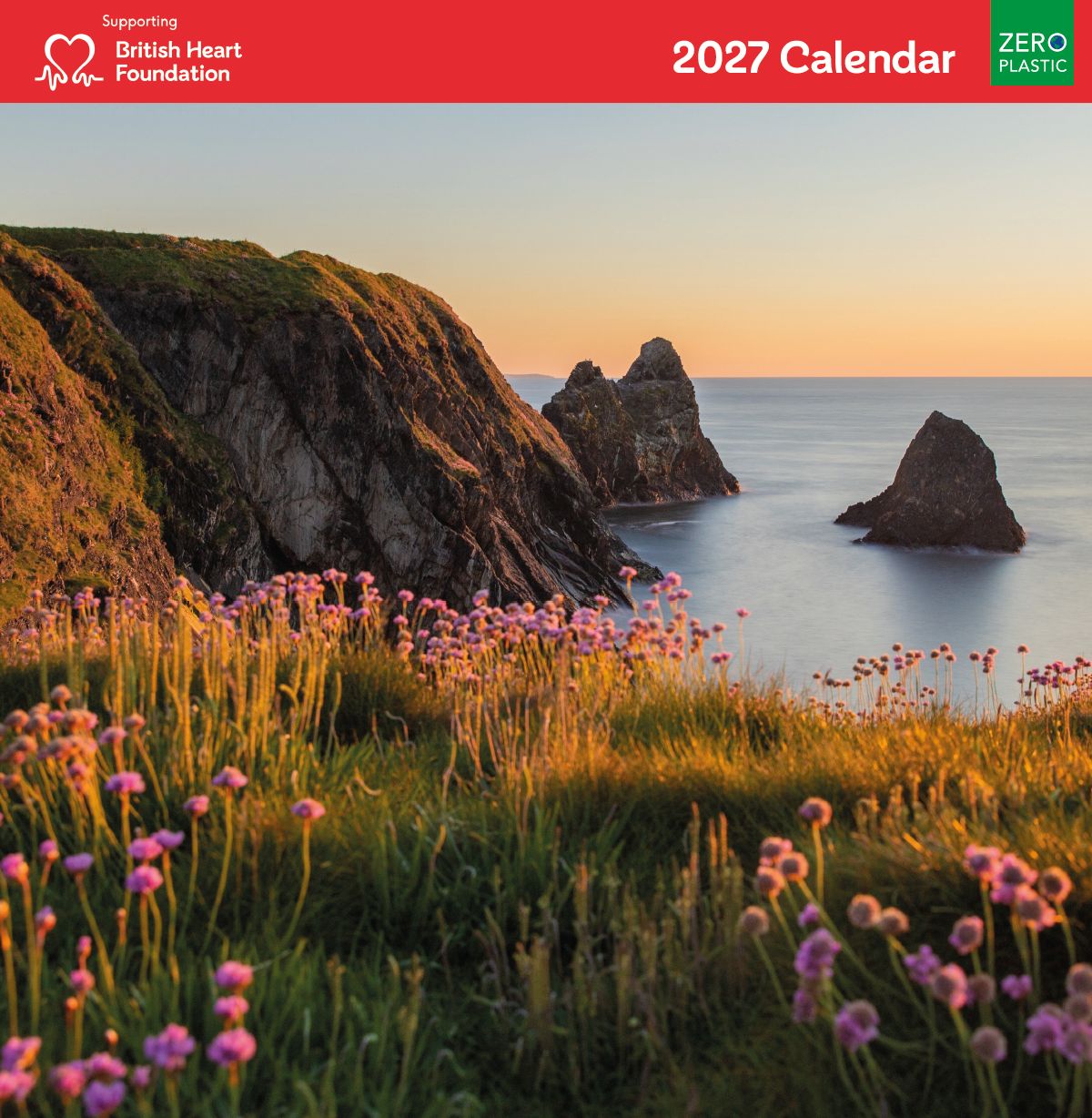 British Landscapes British Heart Foundation Charity 2027 Square Wall Calendar
