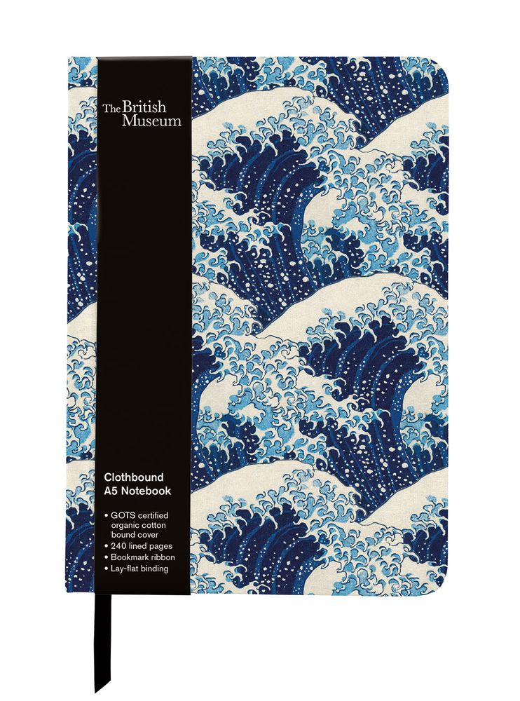 The British Museum Hokusai Wave A5 Clothbound Journal - Bee's Emporium