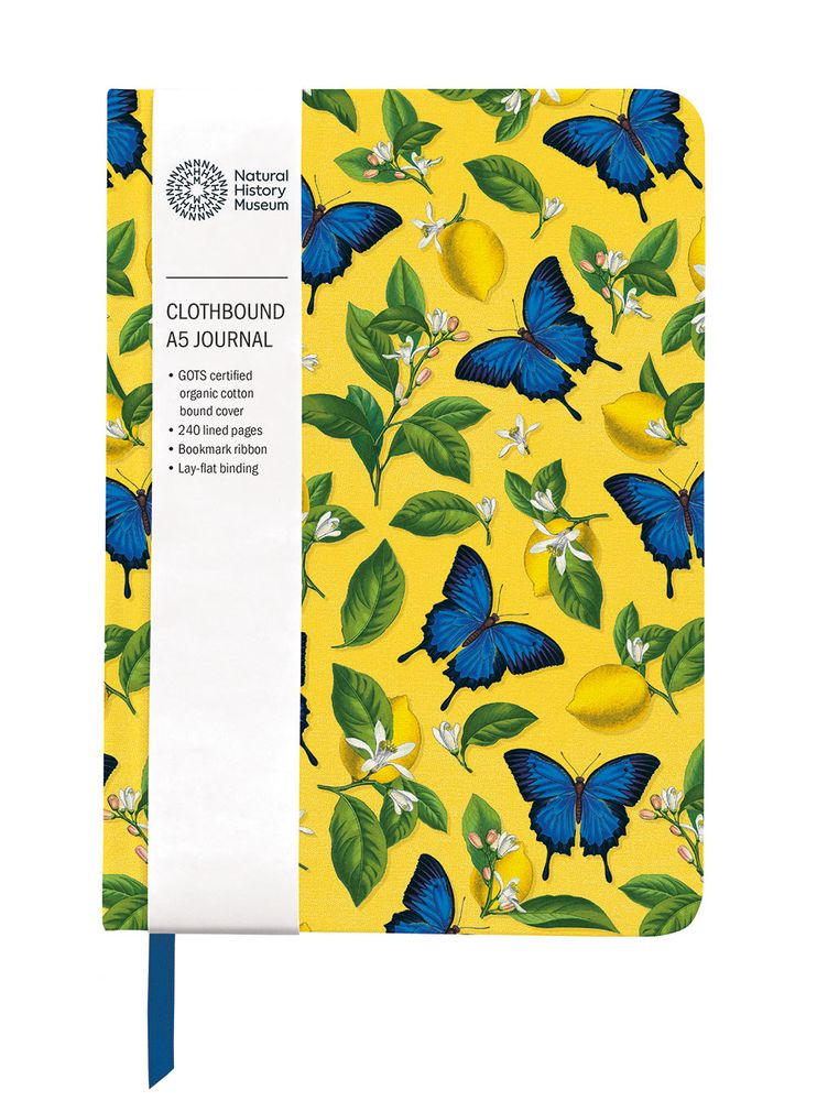 The Natural History Museum Ulysses Butterflies A5 Clothbound Journal - Bee's Emporium