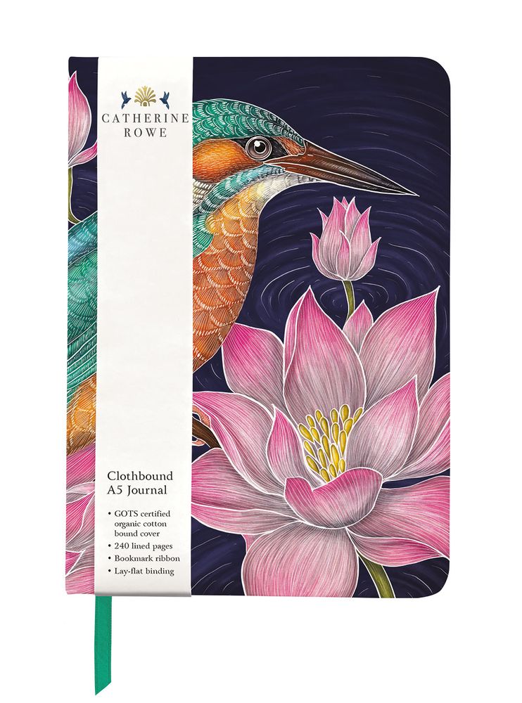 Catherine Rowe Kingfisher A5 Clothbound Journal - Bee's Emporium