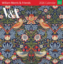 V&A William Morris & Friends 2026 Square Wall Calendar
