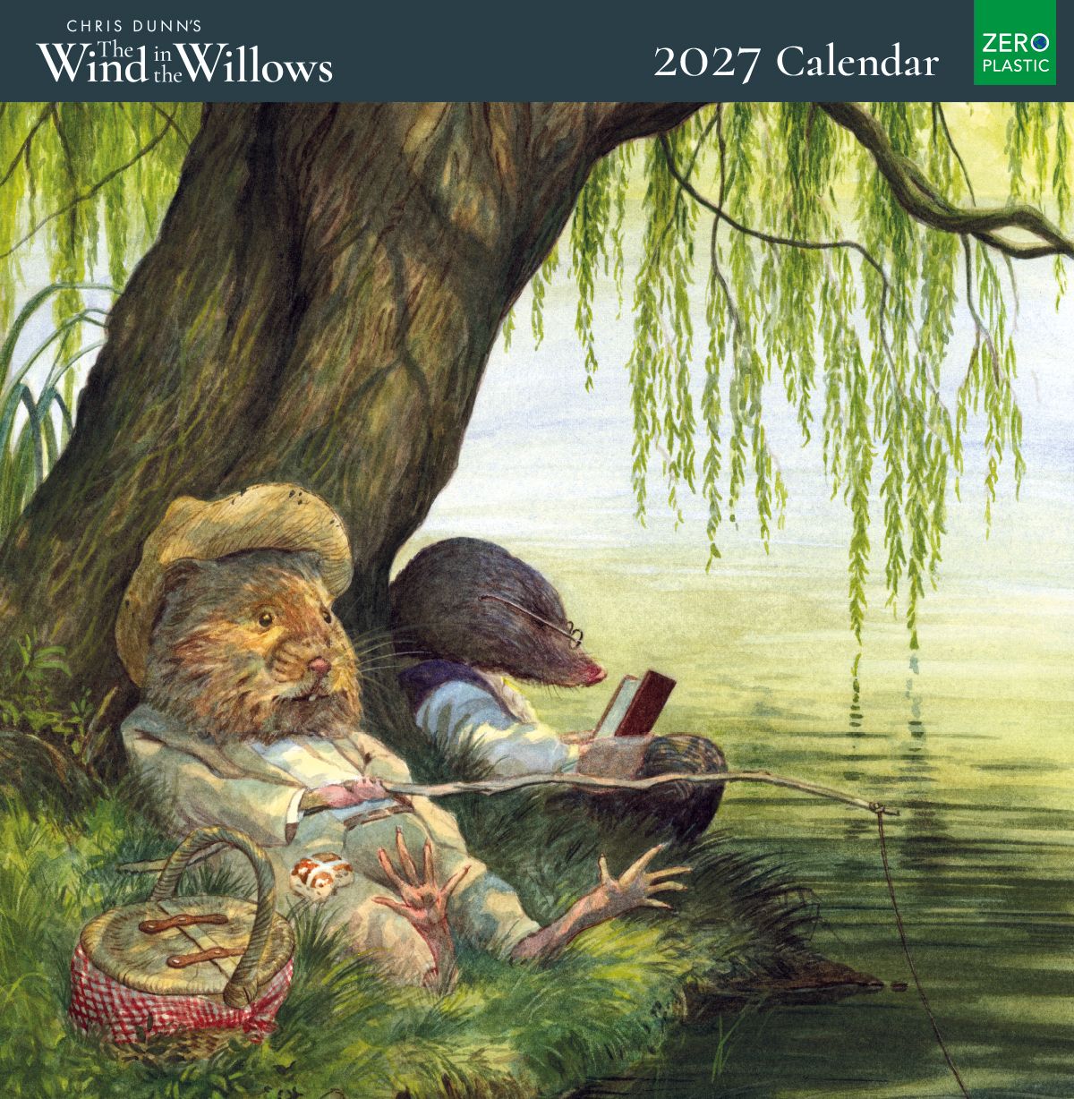 Wind in the Willows by Chris Dunn 2027 Square Wall Calendar