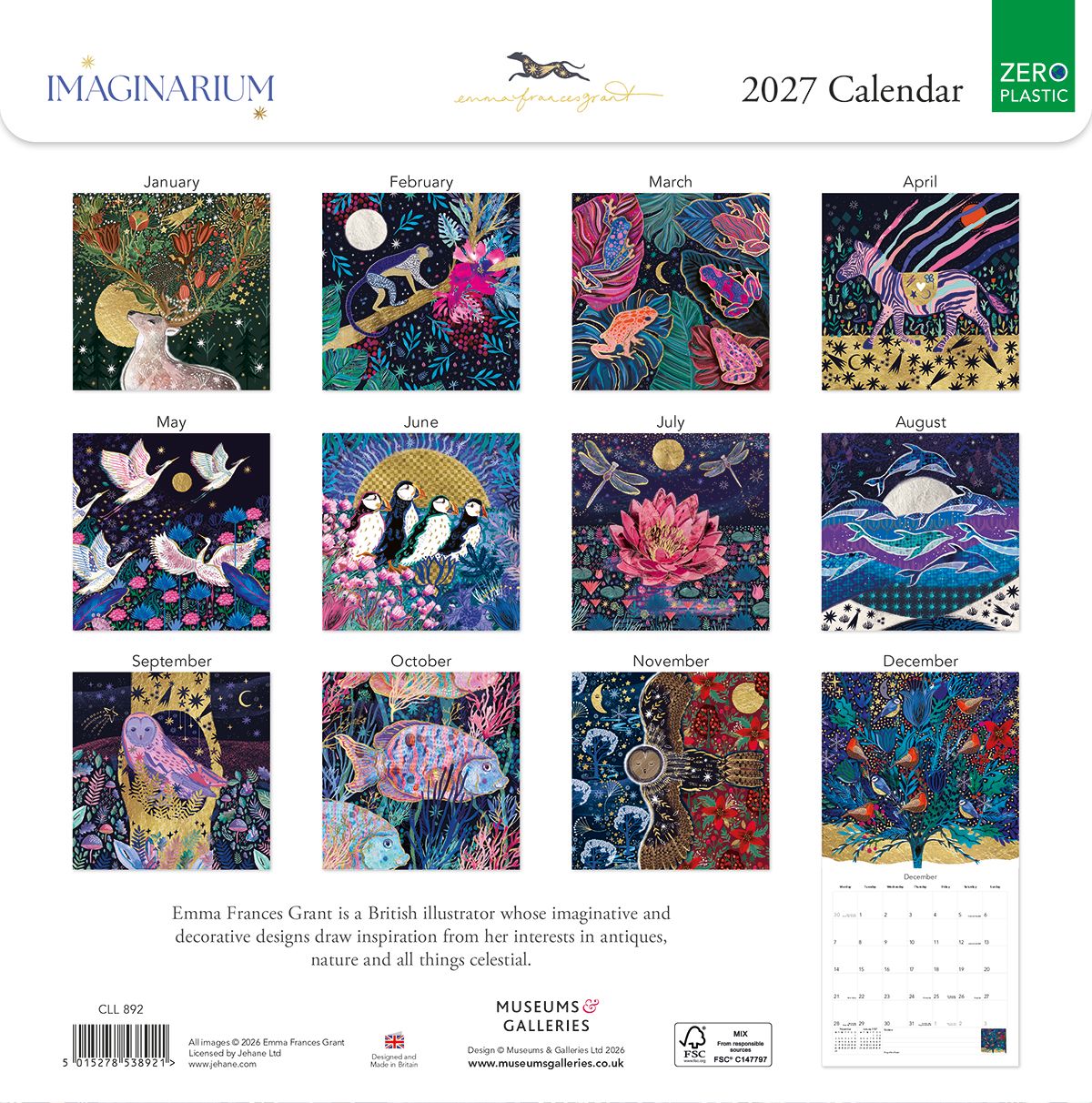 Imaginarium by Emma Frances Grant 2027 Square Wall Calendar