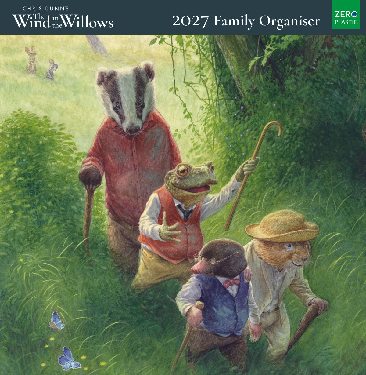 Wind in the Willows by Chris Dunn Family Organiser 2027 Square Wall Calendar