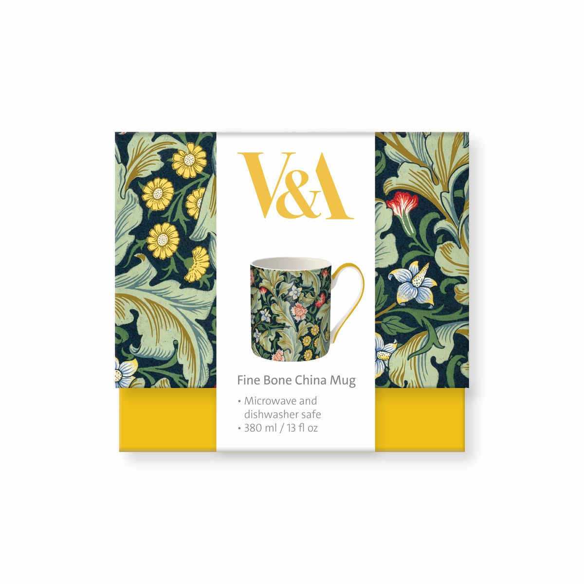 V&A Leicester Wallpaper Fine Bone China Mug - Bee's Emporium