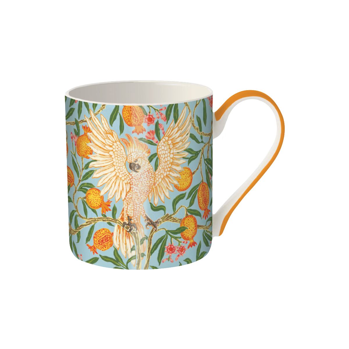V&A Cockatoo and Pomegranate Fine Bone China Mug - Bee's Emporium