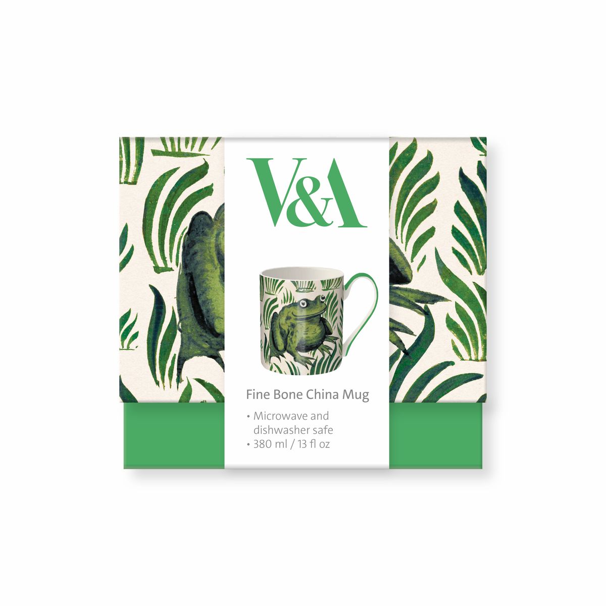 V&A William De Morgan Frog Tile Fine Bone China Mug - Bee's Emporium