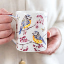 Wild Press by Helen Ahpornsiri Blue Tits and Blossom Fine Bone China Mug