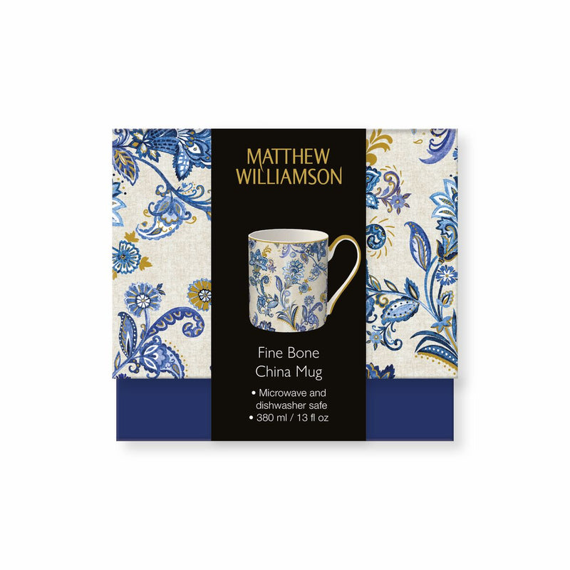 Matthew Williamson Paisley Blue Fine Bone China Mug