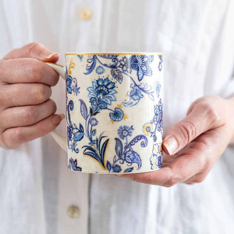 Matthew Williamson Paisley Blue Fine Bone China Mug