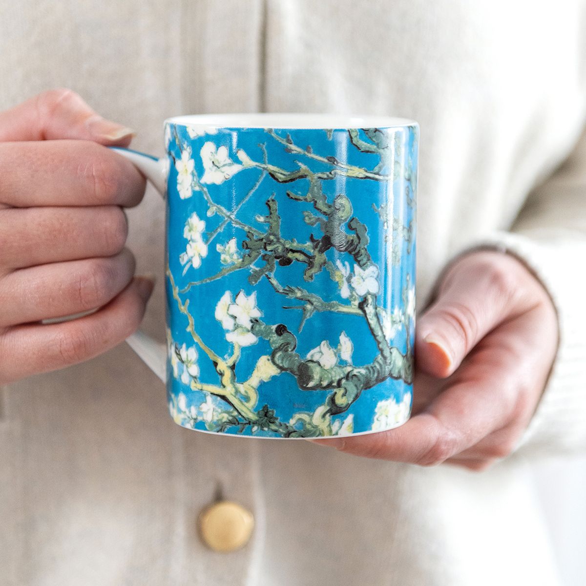 Van Gogh Almond Blossom Fine Bone China Mug - Bee's Emporium