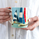 Emily Burningham Yacht Racing Fine Bone China Mug
