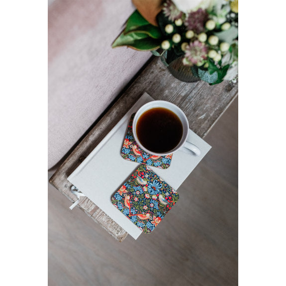 V&A Strawberry Thief Set of 4 Cork Backed Coasters