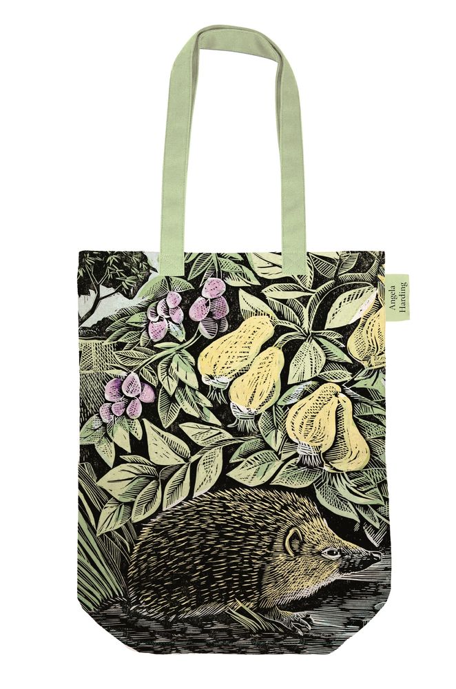 Angela Harding Hedgehog and Fruits Organic Cotton Tote Bag