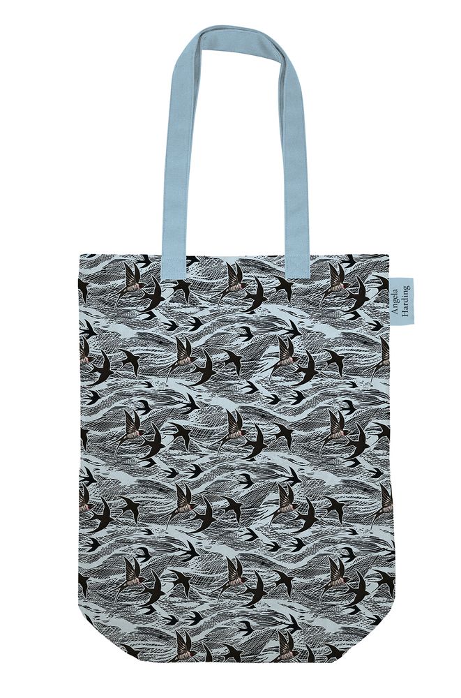 Angela Harding Swallows and Sea Organic Cotton Tote Bag