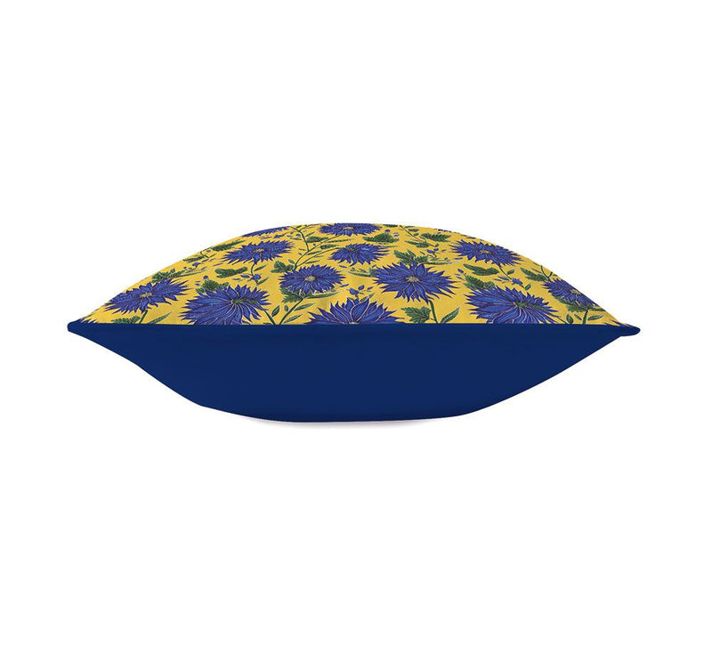 Catherine Rowe Blue Flowers Organic Cotton Cushion