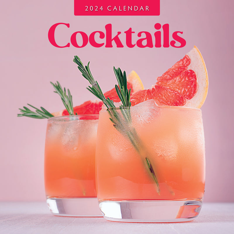 Cocktails 2024 Square Wall Calendar