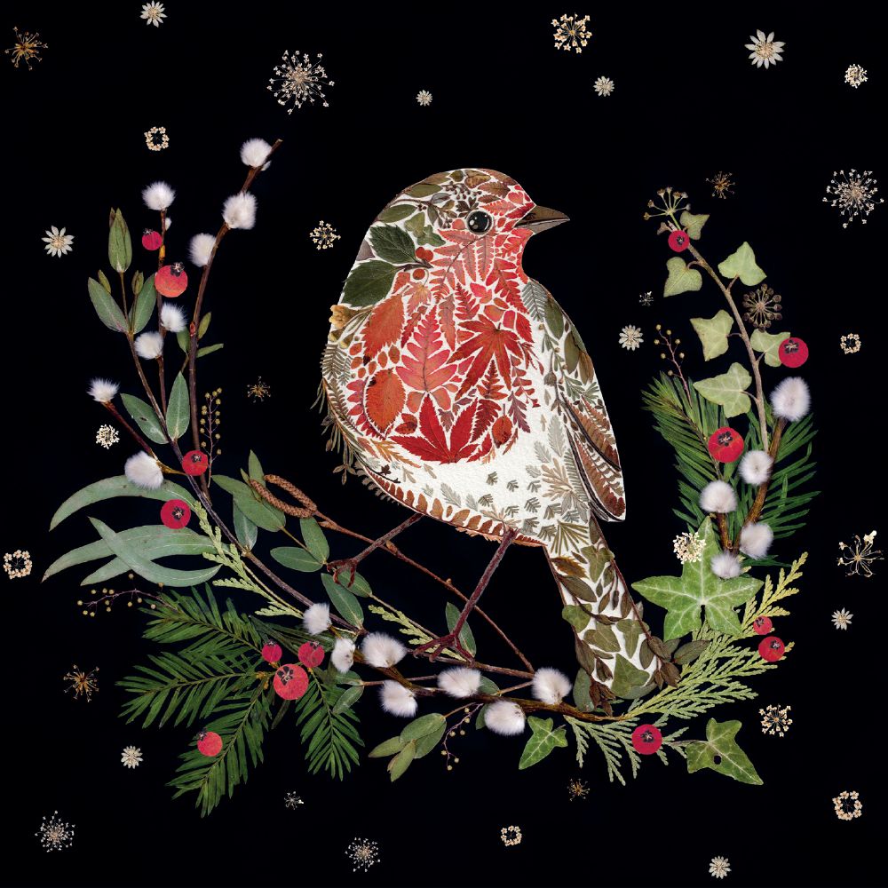 Winter Wild Press - Winter Robin by Helen Ahpornsiri Pack of 8 Christmas Cards - Bee's Emporium