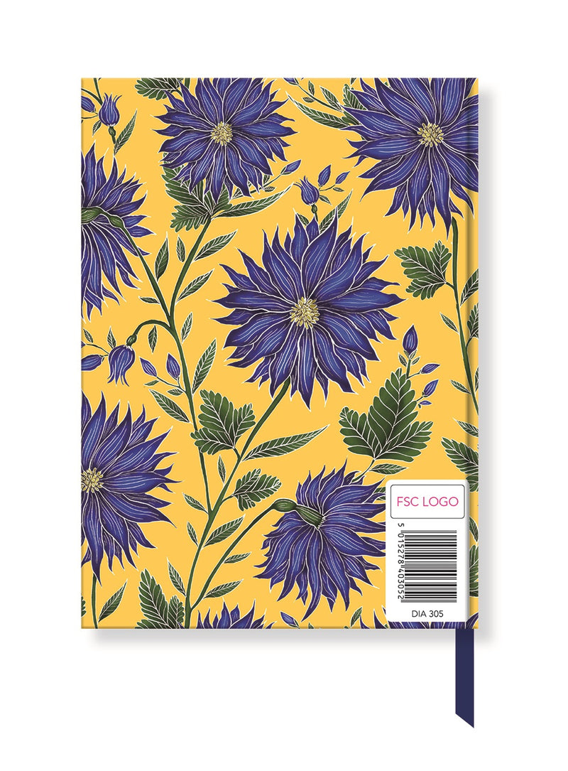 Catherine Rowe Blue Flowers 2024 A5 Diary