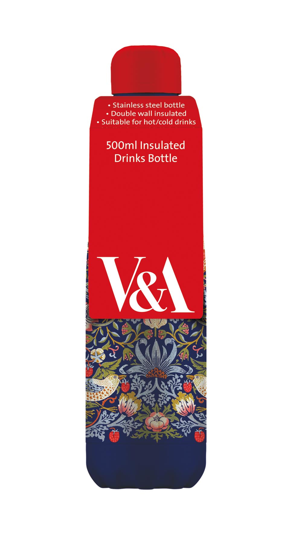 V&A Strawberry Thief 500ml Insulated Drinks Bottle - Bee's Emporium