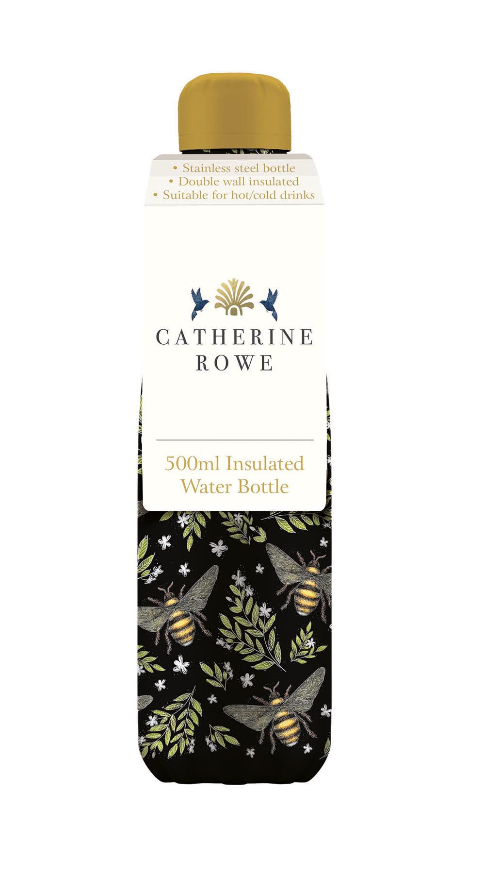 Catherine Rowe Honey Bee 500ml Insulated Drinks Bottle - Bee's Emporium