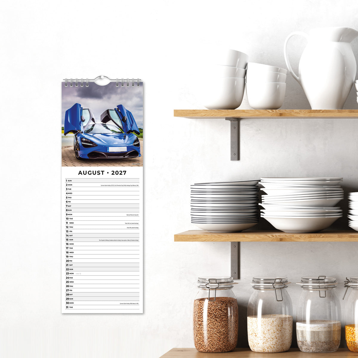 Dream Cars 2027 Slim Wall Calendar