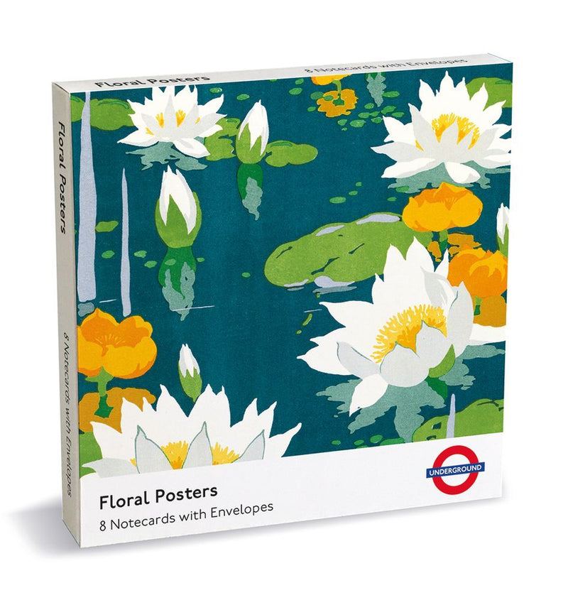 Transport for London Floral Posters 8 Square Notecards Wallet