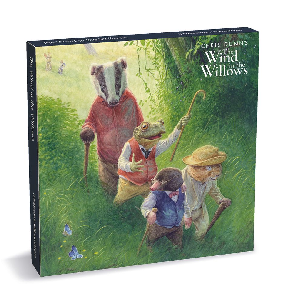 Wind in the Willows by Chris Dunn 8 Square Notecards Wallet - Bee's Emporium
