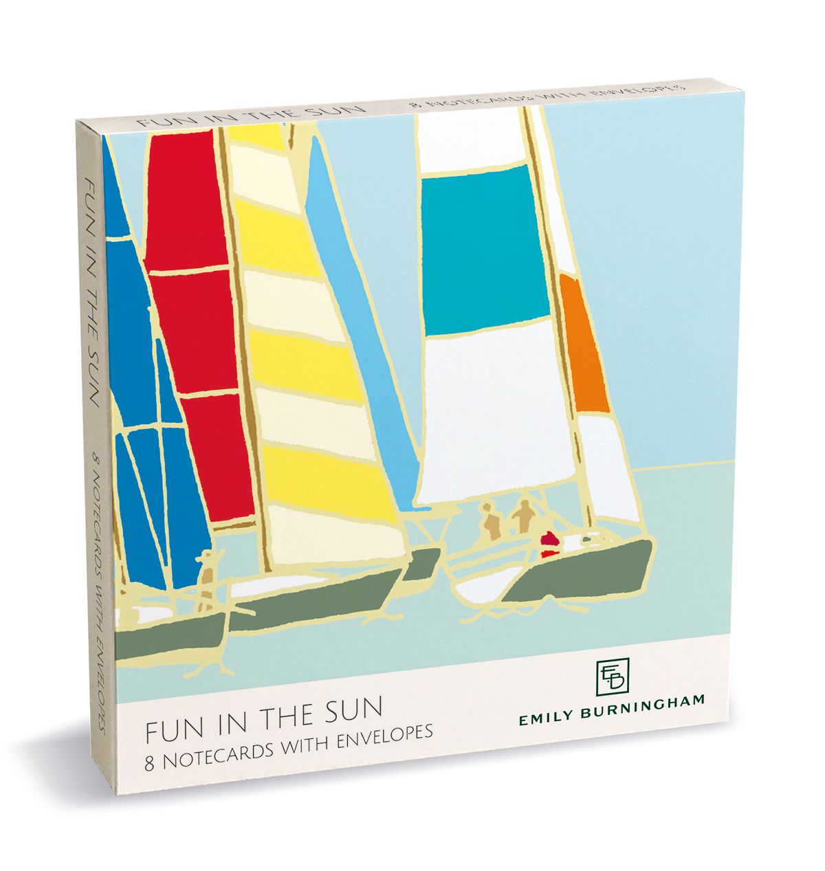 Emily Burningham Fun in the Sun 8 Square Notecards Wallet - Bee's Emporium