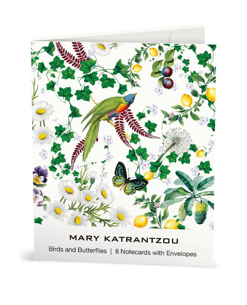 Mary Katrantzou Birds and Butterflies 8 Rectangle Notecards Wallet - Bee's Emporium