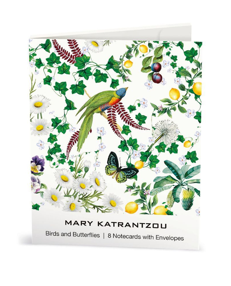 Mary Katrantzou Birds and Butterflies 8 Rectangle Notecards Wallet