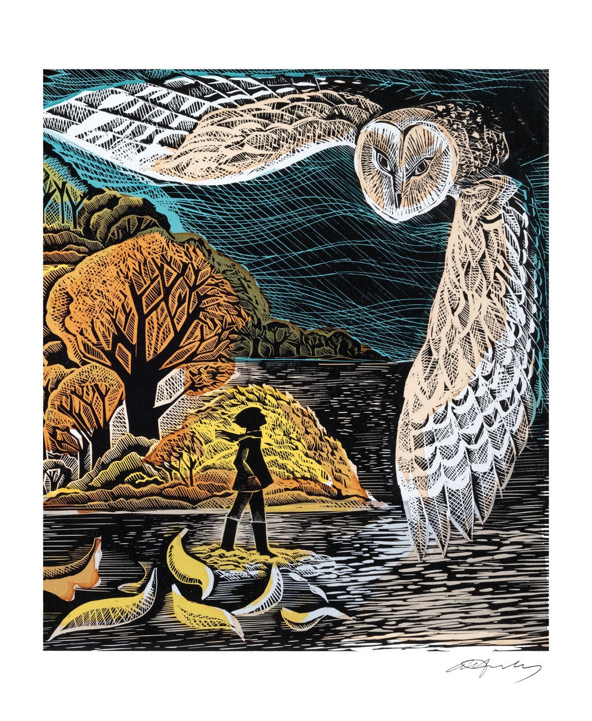 Angela Harding Wild Nights 8 Rectangle Notecards Wallet - Bee's Emporium