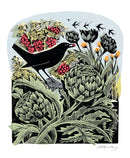 Angela Harding Blossom & Berries 8 Rectangle Notecards Wallet - Bee's Emporium