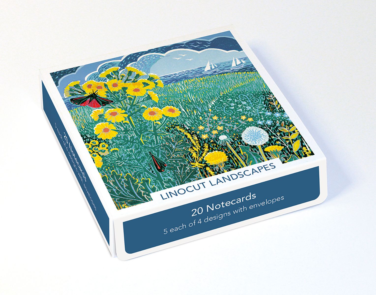 Linocut Landscapes by Annie Soudain Box of 20 Notecards with Envelopes - Bee's Emporium